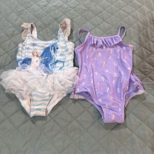 2 Kids One Piece Swimsuits-size 4t